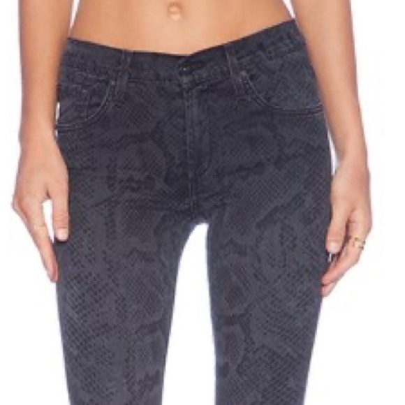 James Jeans Twiggy 5 Pocket Leggings Venom Slate Snakeskin Witchy 90s Size 31 - Picture 9 of 10